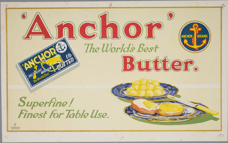 A2 Poster - 'Anchor' the World's Best Butter.