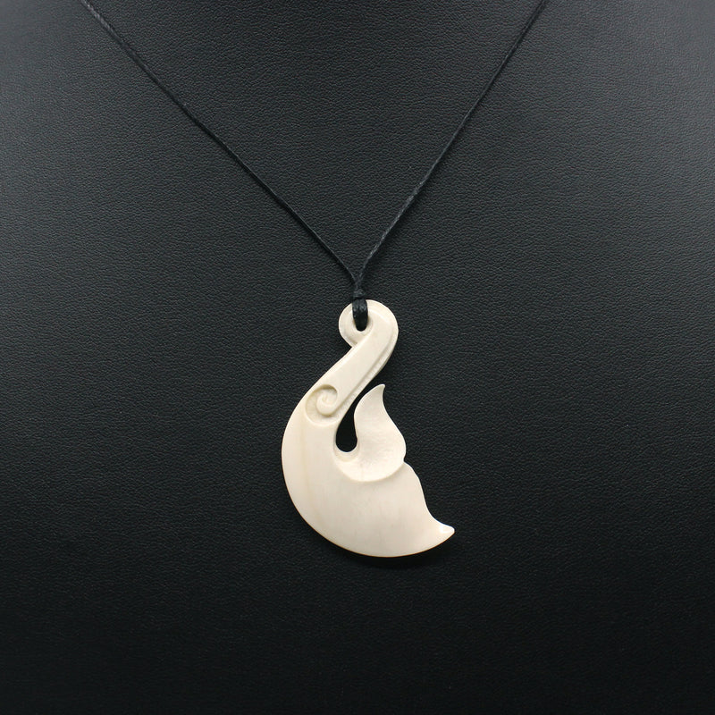 Hei Matau Whale Tail  Beef Bone Pendant | by Peter Mitchell