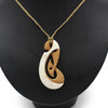 Ara I Te Ora - Path Of Life Beef Bone Two Toned Pendant | by Kerry Thompson