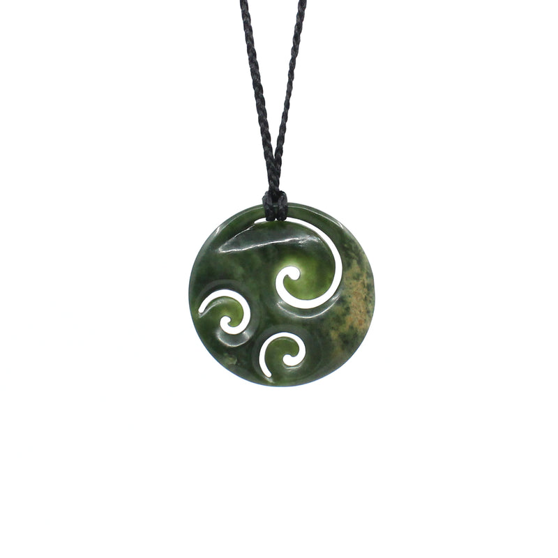 Triple Koru Pounamu Pendant