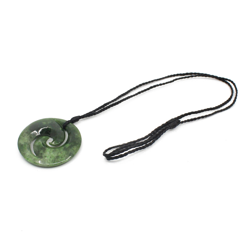 Double Koru Pounamu Pendant | by Moreton Carvers