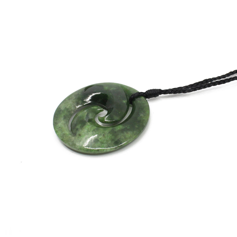Double Koru Pounamu Pendant | by Moreton Carvers