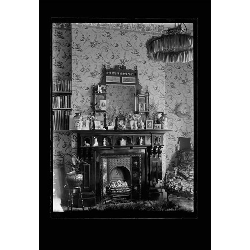 A2 Poster - Sitting room with a highly  ornamented mantelpiece