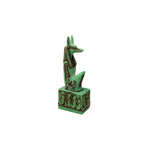 Anubis Kneeling Statue - Green