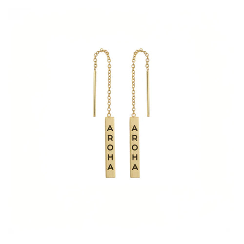Aroha (Love) Thread Earrings | by Little Taonga