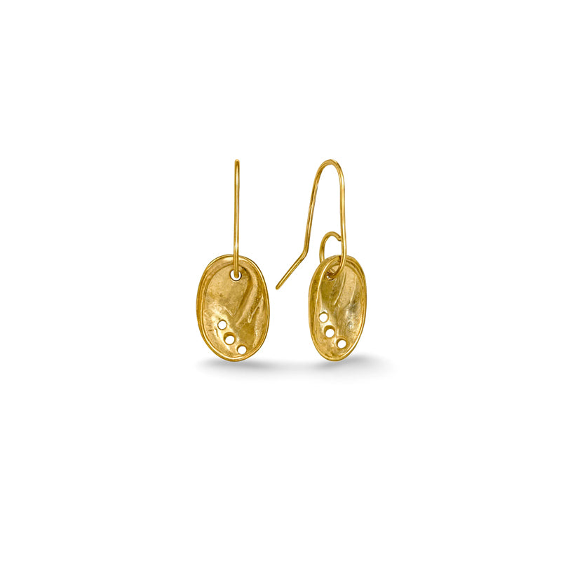 Gold Baby Pāua Earrings | by Nick Feint