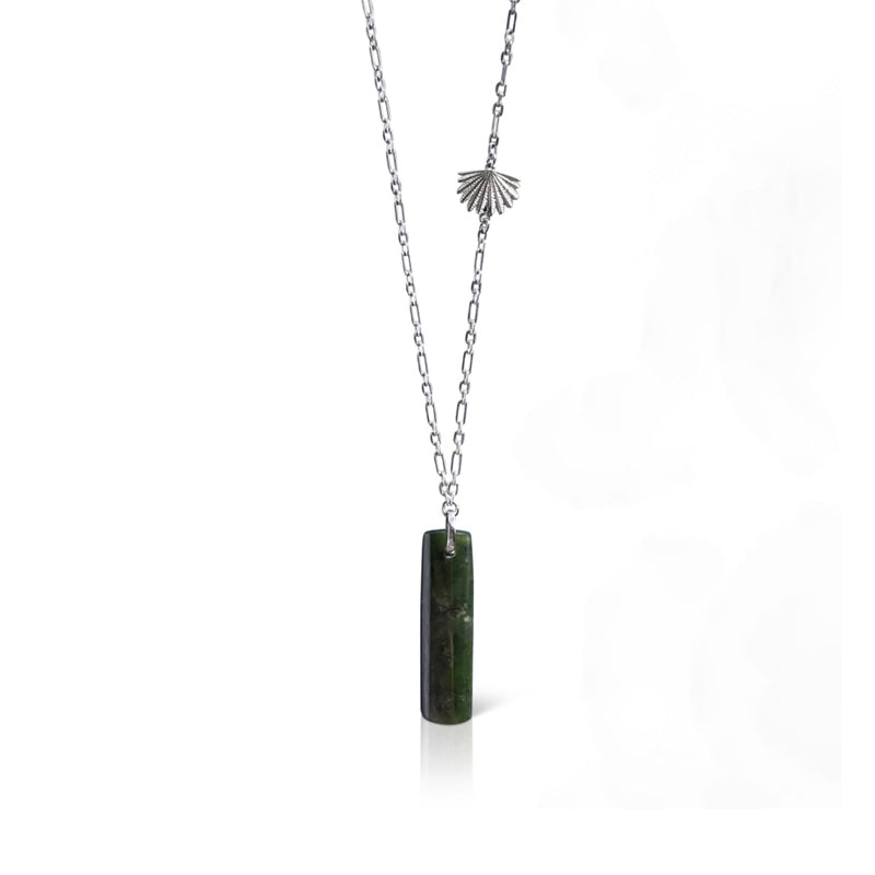 Pounamu Pīwakawaka Drop Pendant | by Boh Runga