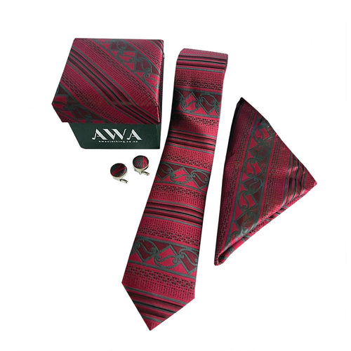 Boxed Tie Set - Red & Black