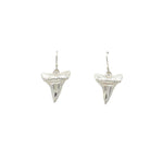 Bright Silver Niho Shark Earrings | by Keri-Mei Zagrobelna