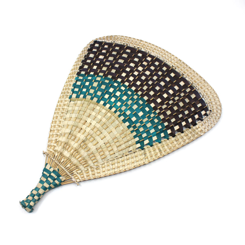 Vanuatu Butterfly Fan - Natural/Brown/Green