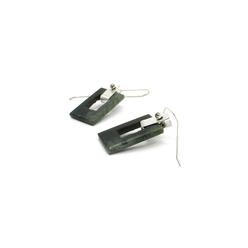 Chain Link Pounamu Earrings | by Ana Krakosky