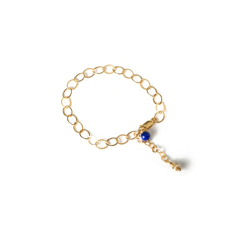 Cleo Bracelet - 14k Rolled Gold with Lapis Lazuli by Charlotte Penman