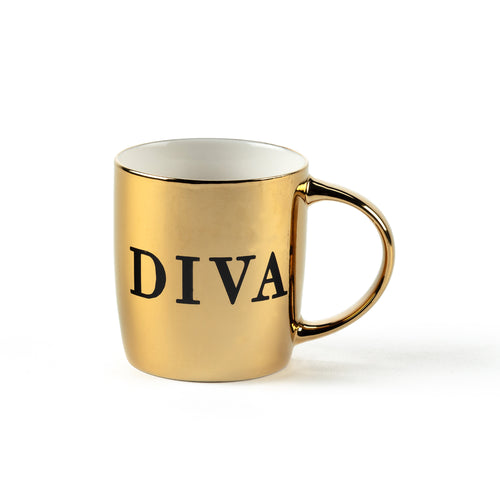 DIVA Glossy Finish Gold Mug