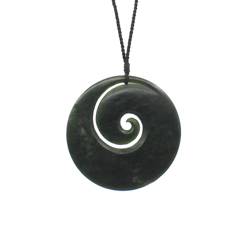 Double Koru Pounamu Pendant | by Ric Moor