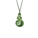 Double Twist with Koru Pounamu Pendant