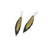 Double Feather Up-cycled Earrings - Gold | by Ronja Schipper