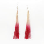 Earrings - Muka Red & Natural | by Shona Tāwhiao