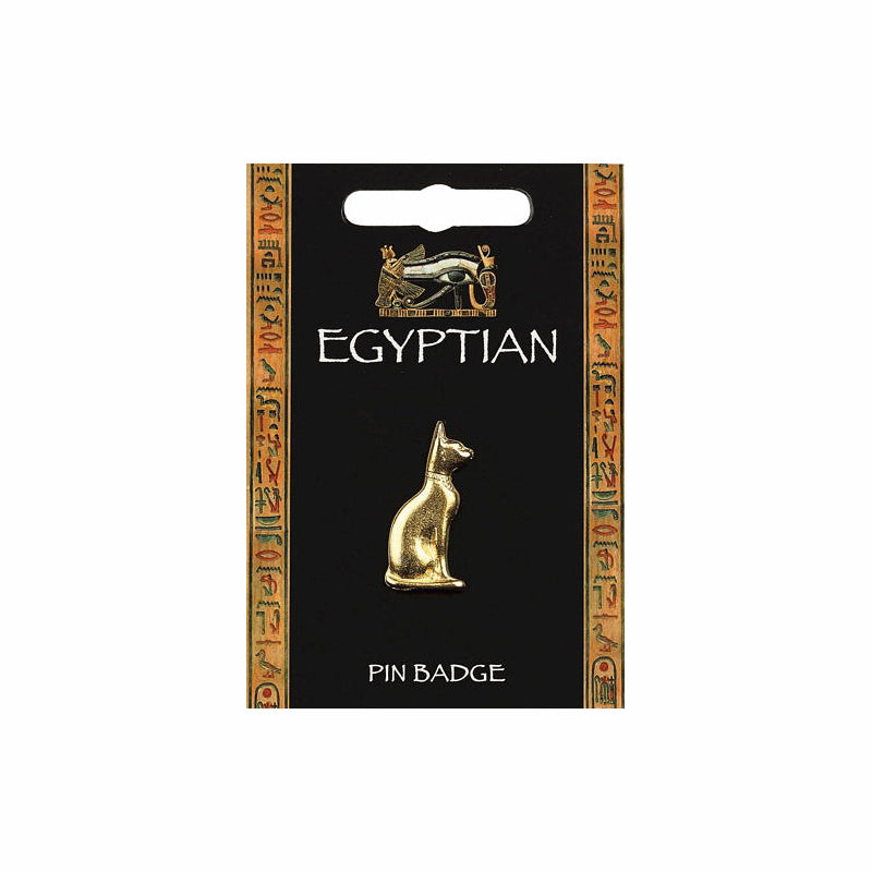 Egyptian Cat Pin - Gold