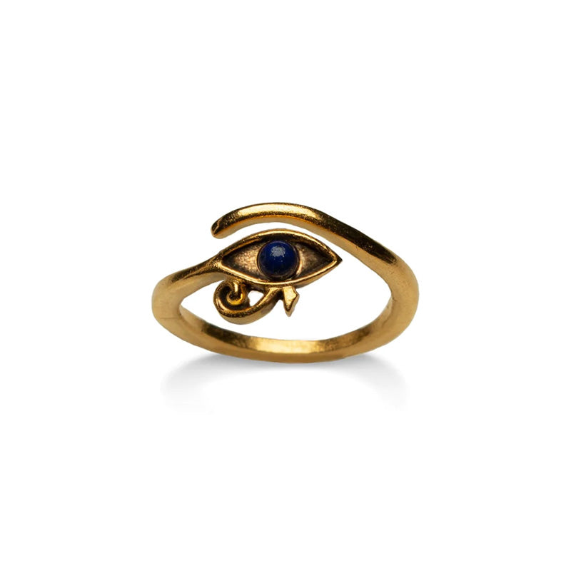 Eye of Horus Ring - Antique Gold adjustable