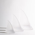 Glass Shark Fin Sculpture - Clear | by Luke Jacomb Studio