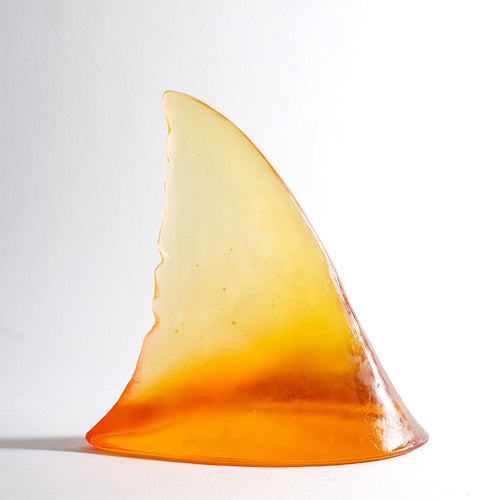 Glass Shark Fin Sculpture - Orange | by Luke Jacomb Studio