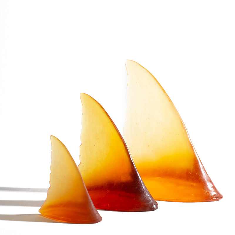 Glass Shark Fin Sculpture - Orange | by Luke Jacomb Studio