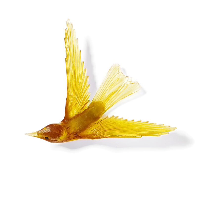 Glass Korimako / Bellbird Wall Sculpture  | by Luke Jacomb Studio
