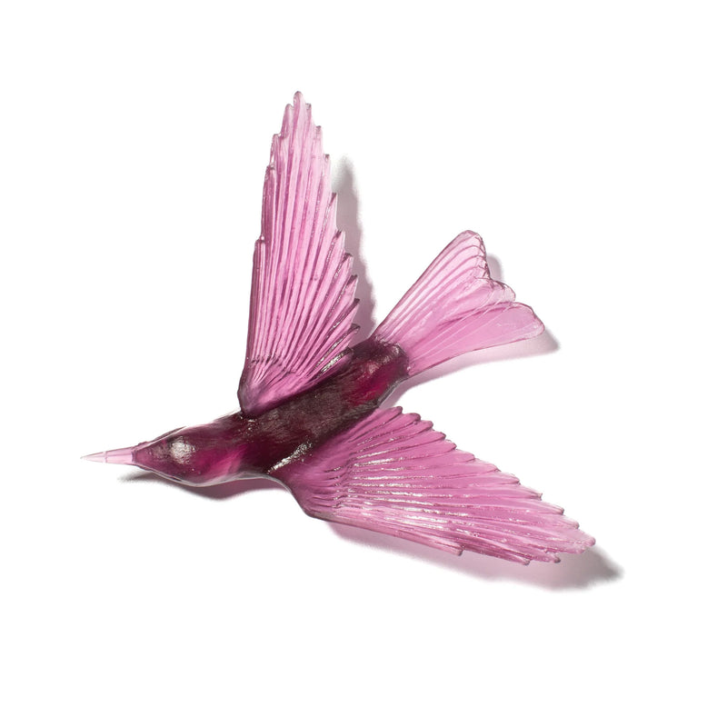 Glass Korimako / Bellbird Wall Sculpture  | by Luke Jacomb Studio
