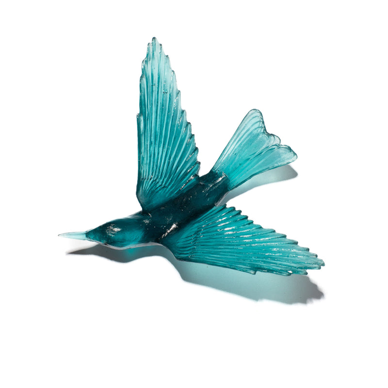 Glass Korimako / Bellbird Wall Sculpture  | by Luke Jacomb Studio