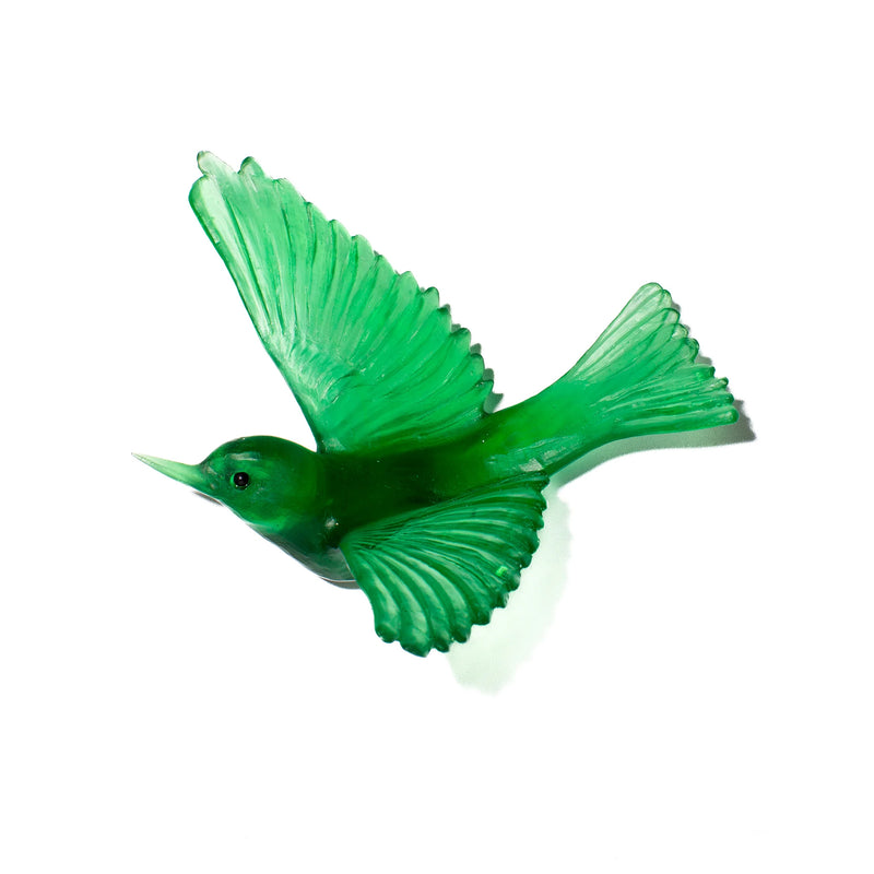 Glass Tauhou / Silvereye Wall Sculpture  | by Luke Jacomb Studio