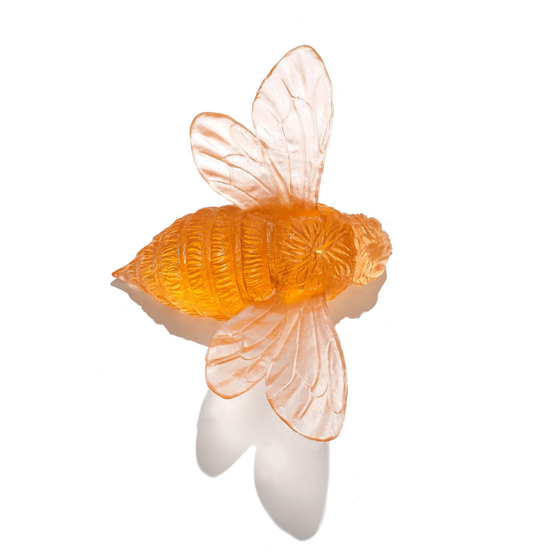 Glass Bee Wall Sculpture - Wings Out  | by Luke Jacomb Studio