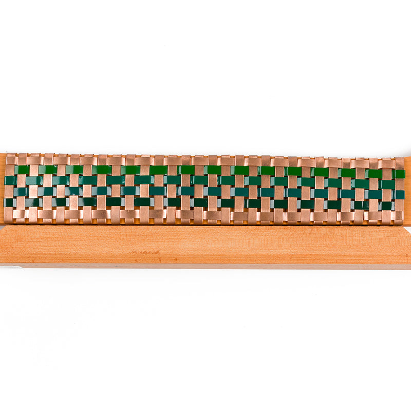 Waka on Stand - Copper & Green| By Anna Gedson - Whakatōhea