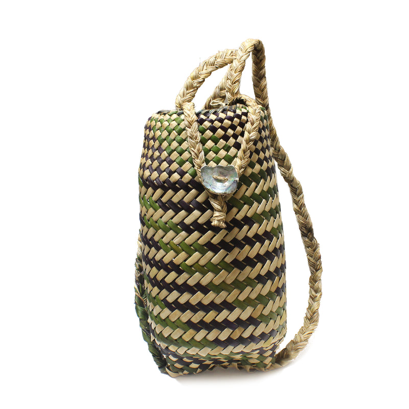 Harakeke Pikau Backpack - Green | by Riperata McMath