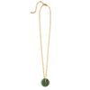 02 Hinekapea Neckalce - 14k Rolled Gold with Greenstone  by Charlotte Penman