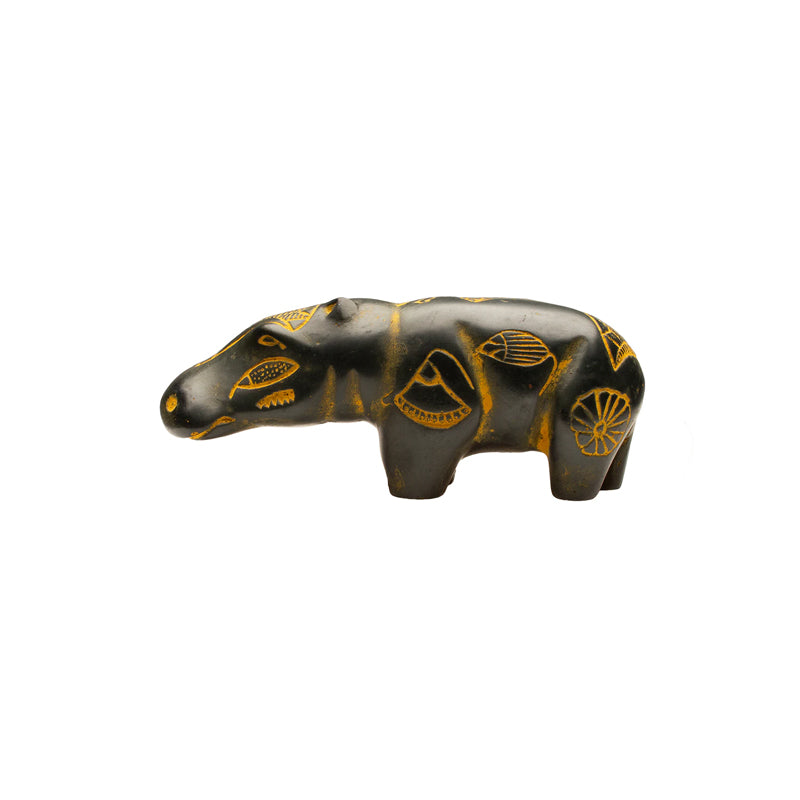 Hippo - Antique Gold