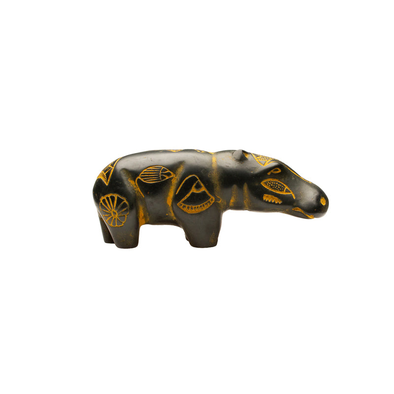 Hippo - Antique Gold