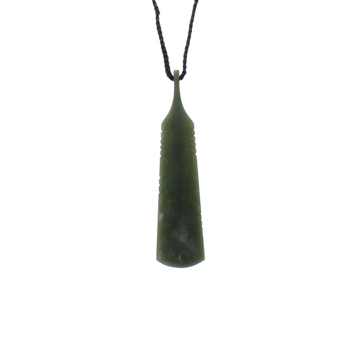 Huia Feather Pounamu Pendant | by Kerry Thompson