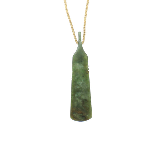 Huia Feather Pounamu Pendant | by Kerry Thompson