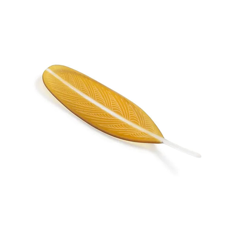 Huruhuru Glass - Dark Amber Feather | by Kahu Design