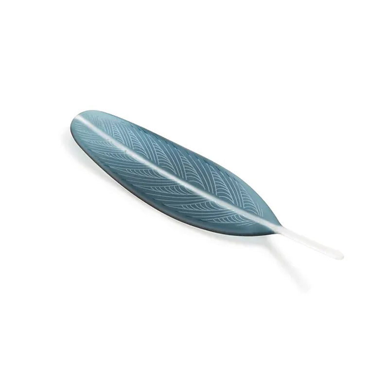 Huruhuru Glass - Steel Blue  Feather | by Kahu Design