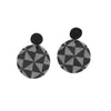 Hyena Manulua Earrings - Black& Graphite | by Leone Samu Tui