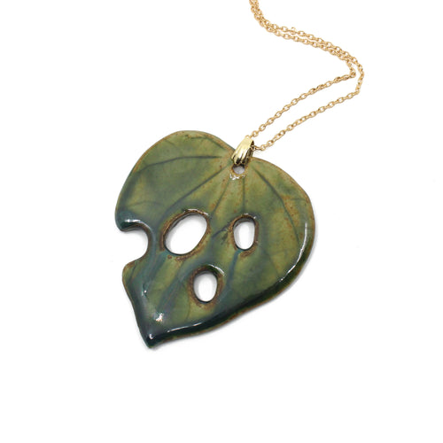 Ceramic Kawakawa Pendant  | by Fiona-Mary Bryant