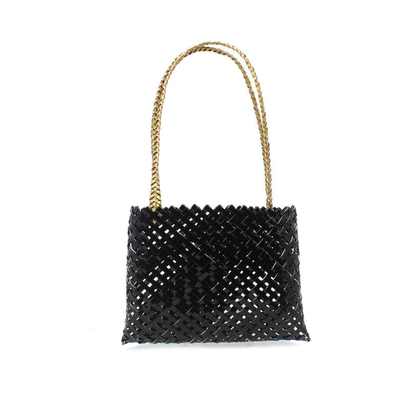 Kete Black and Gold Aluminium - Small  | by Anna Gedson - Whakatōhea