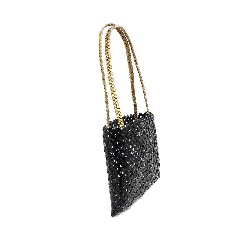Kete Black and Gold Aluminium - Small  | by Anna Gedson - Whakatōhea