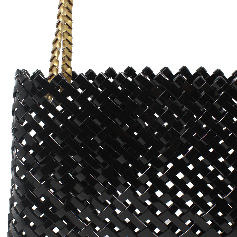 Kete Black and Gold Aluminium - Small  | by Anna Gedson - Whakatōhea