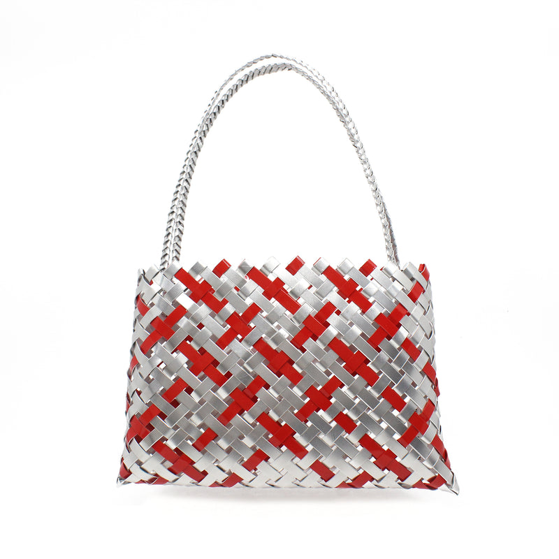 Kete Silver and Red Aluminium - 14 ends | by Anna Gedson