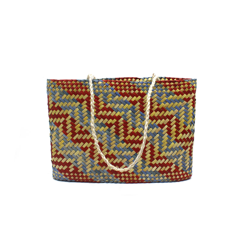 Kete Whakairo - Red / Blue | by Bronwynn Billens