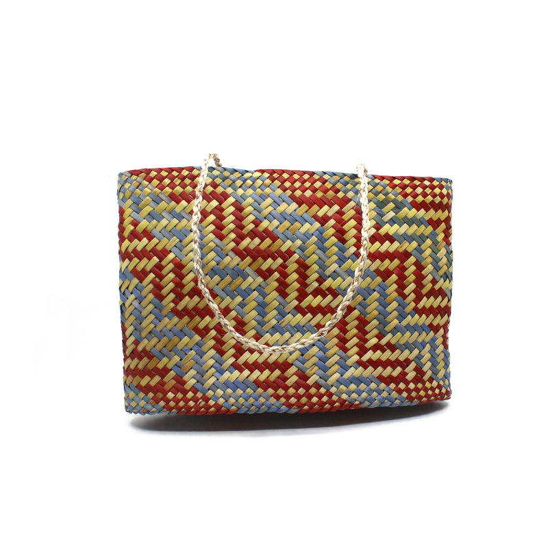 Kete Whakairo - Red / Blue | by Bronwynn Billens