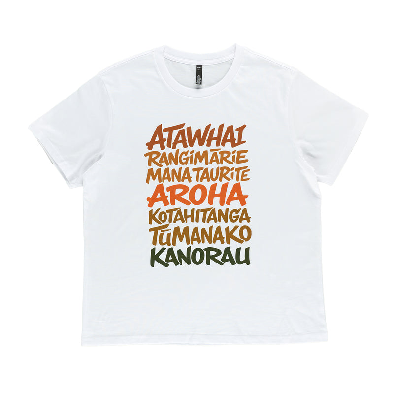 Womens Fit Te Reo T shirts - Kindness
