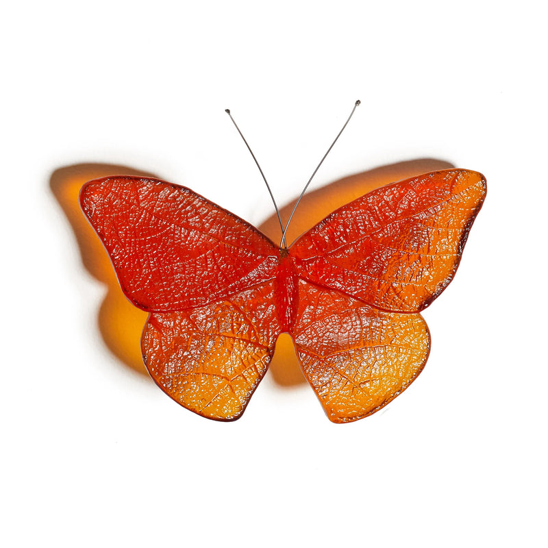 Glass Kinetic Mount Butterfly Wall Sculpture - Admiral / Kahukura | by Luke Jacomb Studio